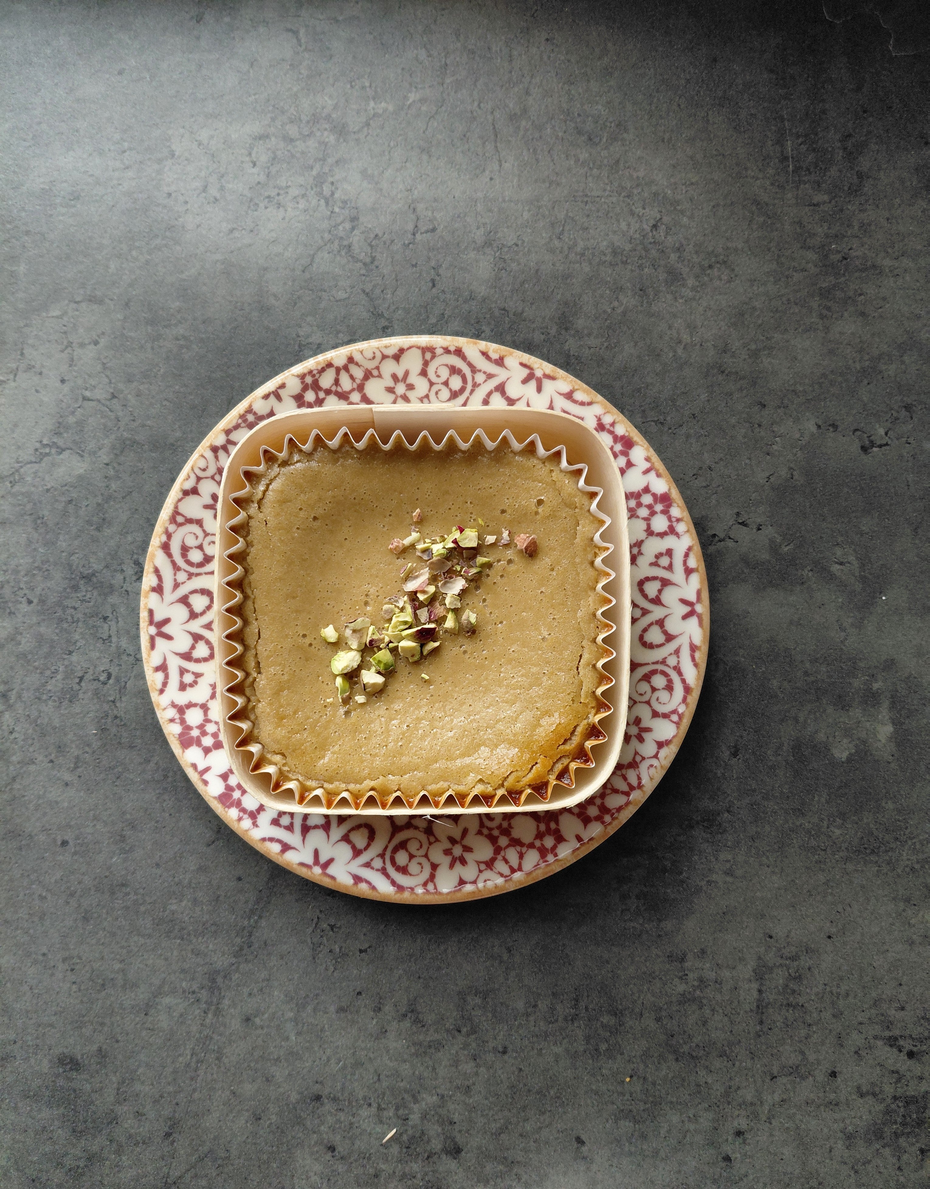 Tarta de queso y pistacho