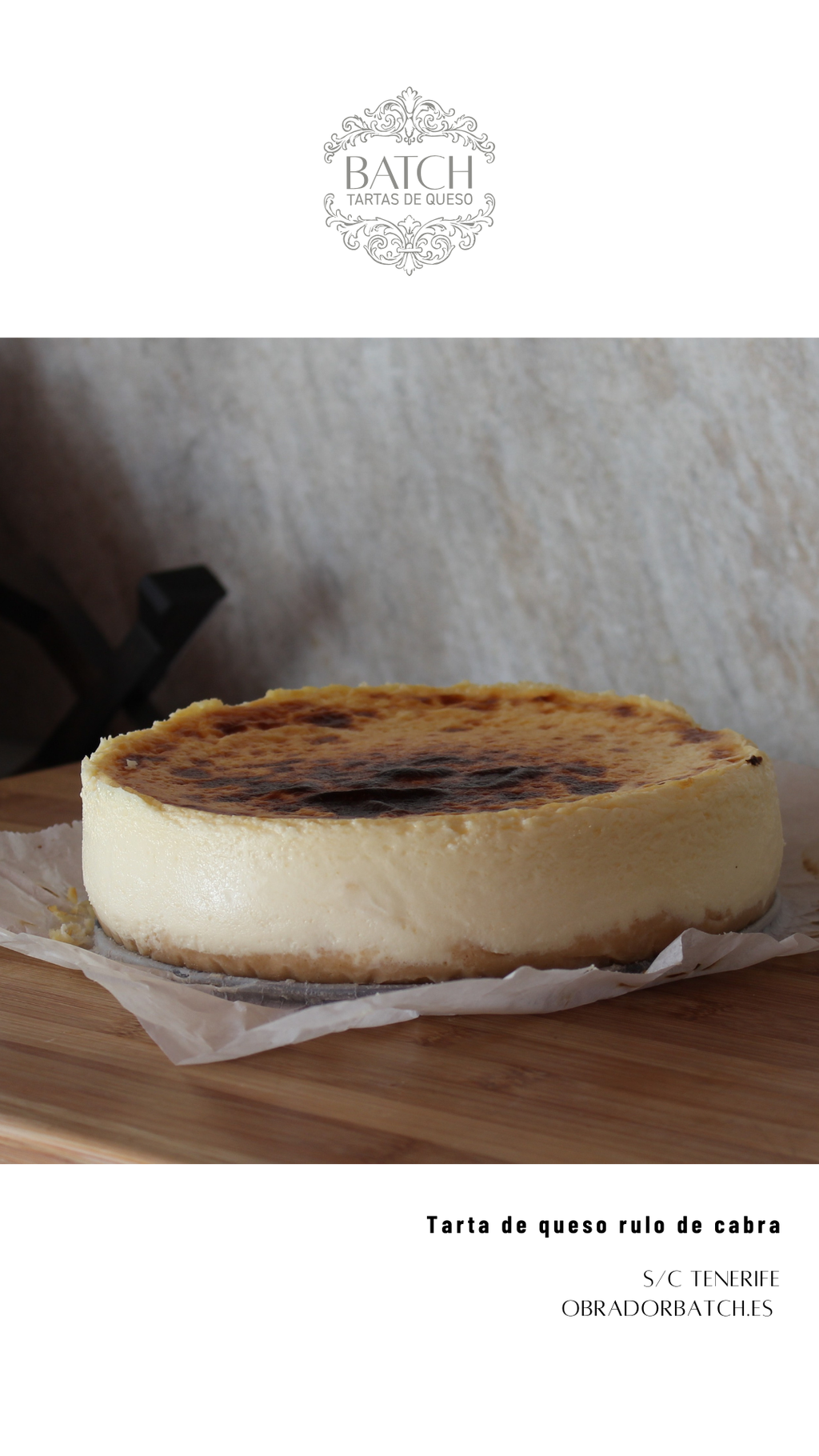 Tarta de queso rulo de cabra